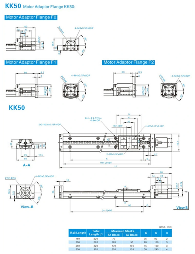 Custom Xy Axis Motorized Linear Stage in Linear Motion Guide